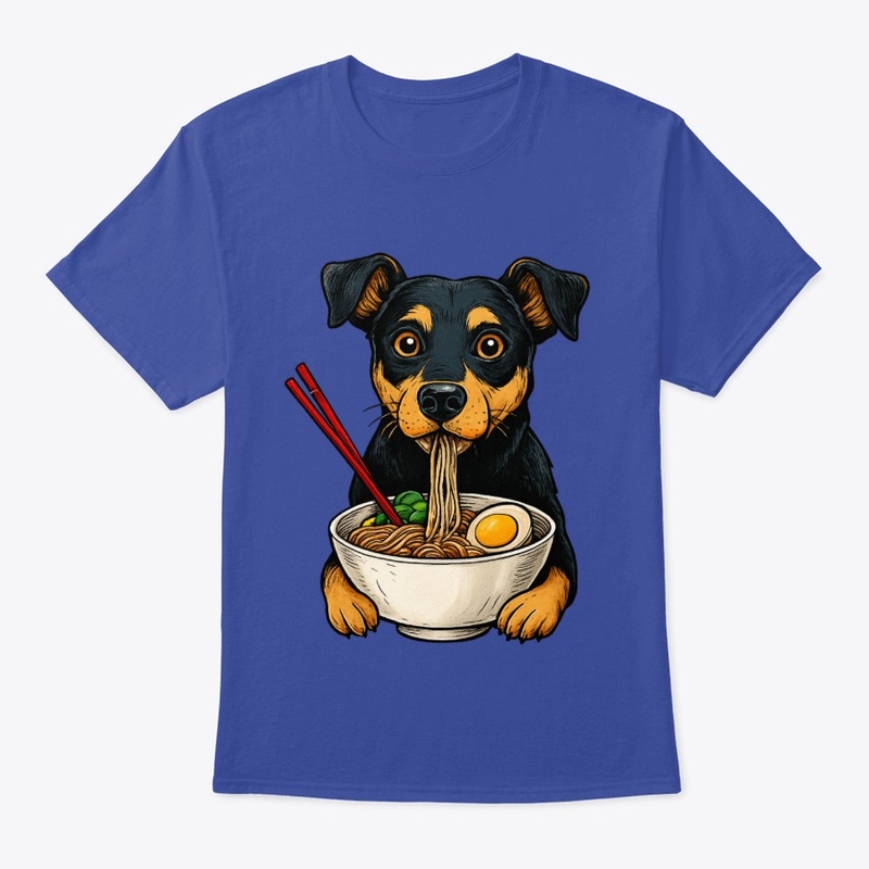 Cute Ramen Dog Art – Kawaii Puppy Eating Noodles Illustration for T-Shirts, Hoodies & Gifts - Image 3